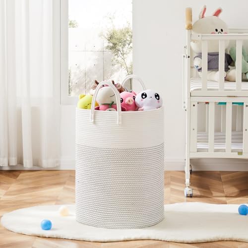 Artfeel Laundry Basket,Woven Cotton Rope Laundry Hamper,40L Versatile Storage for Dirty Clothes,Baby Toys,and Blankets in Bathroom, Nursery,and Living Room - Image 6
