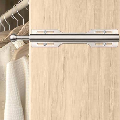 12" Valet Rod for Closet Pull Out (2 Pack, Brushed Nickel) - Image 5
