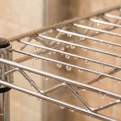 Honey-Can-Do Over-the-Toilet Bathroom Storage Shelf, Steel, Chrome, 3-Tier - Image 6