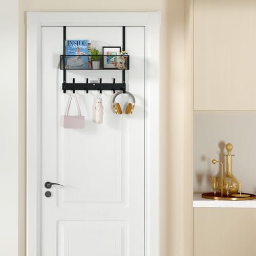 LUCYCAZ Over The Door Hooks Organizer,Back Door Storage with Coat Hooks - Image 5