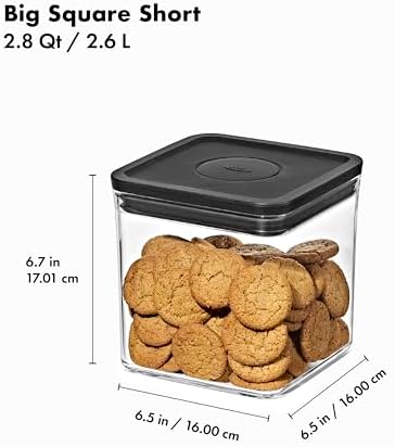 OXO Good Grips POP Container, 2.6 L, Matte Black, 2.8 Qt (Pack of 8) - Image 7