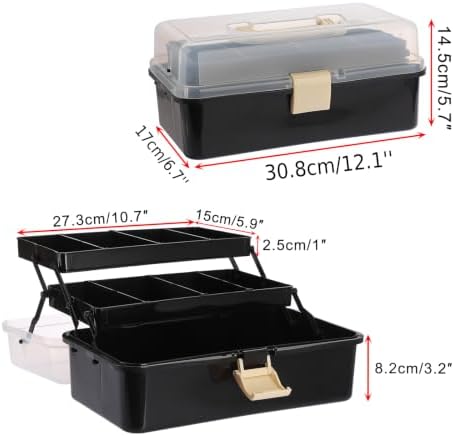 BTSKY 3-Layer Plastic Dividing Storage Box Craft Organizer and Storage - Image 4