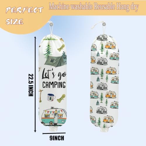 2PCS Camping Plastic Bag Holder, Camping Gifts for Women Mom, Camper Decor - Image 2