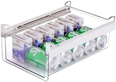 vacane Deeper Refrigerator Drawers, Adjustable Refrigerator Shelf 14-19.5 Inches Large Fridge Drawer Organizer Pull Out, Deli Meat Container for Produce, Cheese, Bacon-XL by vacane