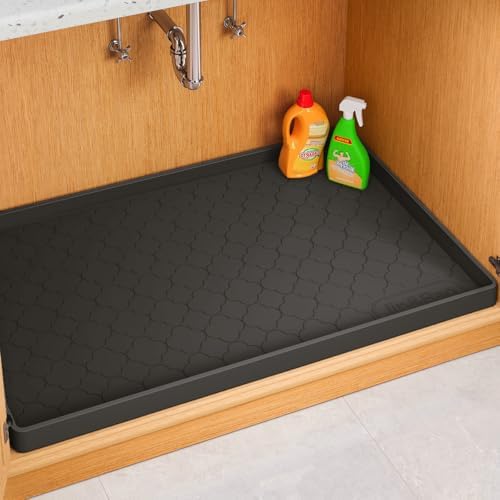 Jin&Bao Under Sink Mat 19" x 19" Waterproof Silicone Cabinet Kitchen Liner by Jin%26Bao
