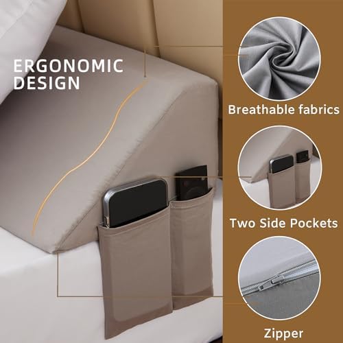 Bedluxe King Bed Wedge Pillow for Headboard, Fill The Gap (0-7") - Image 5