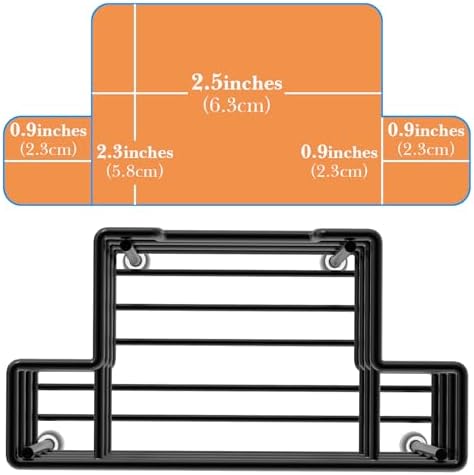 Linkidea Toothbrush Holder for Shower, Stainless Steel Brush Stand, Countertop/Wall Mount 3 Slots Organizer Compatible with Colgate Extra Clean, Oral-B CrossAction Manual Toothbrush (Black) - Image 4