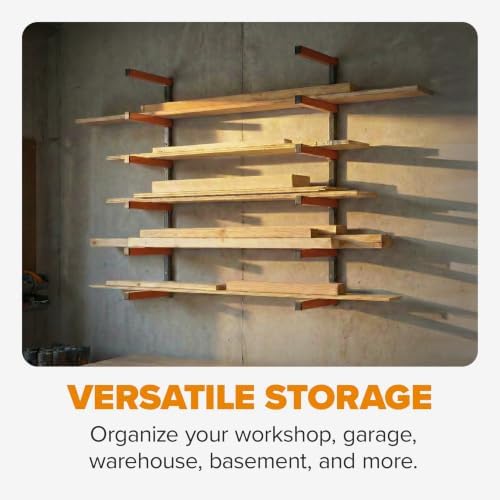 BORA Wood Rack, 6-Level Wall Mount Lumber Storage Rack for Wood Storage - Image 5