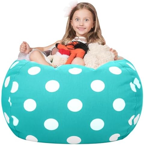 WEKAPO Stuffed Animal Storage Bean Bag Chair Cover for Kids by Wekapo