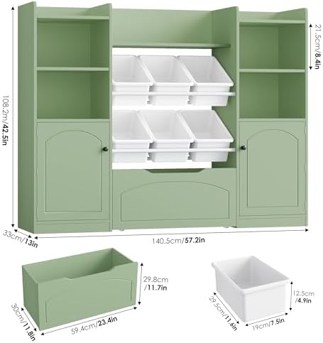 FINETONES Toy Storage Organizer with Movable Drawer Toy Organizer for Kids - Image 2