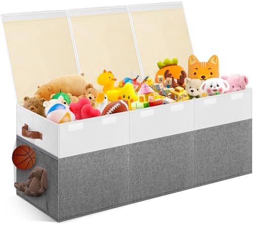Extra Large Toy Box, Collapsible Toy Storage Chest with Lids, 40"X14"X16" by Mabahoo