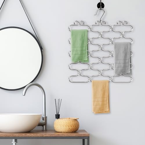 Deco Brothers Scarf Hanger for Closet, 23 Loop, Chrome - Image 5
