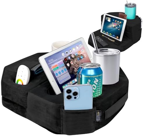 TabCouchCaddy Octagonal Couch Cup Holder Tray Pillow, Bed & Sofa Caddy - Image 2