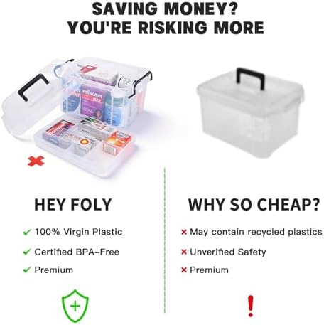 HEY FOLY 15qt Clear Plastic Storage Organizer Bin with Lid, 1-Pack - Image 6