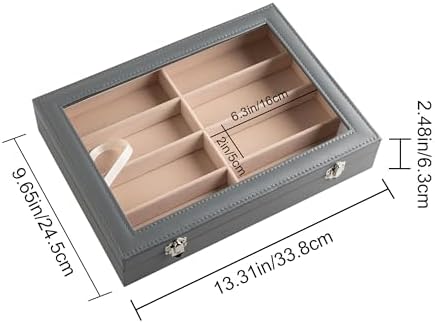 Frebeauty 8-Slot Sunglass Organizer,Sunglass Holder with Clear Lid - Image 3