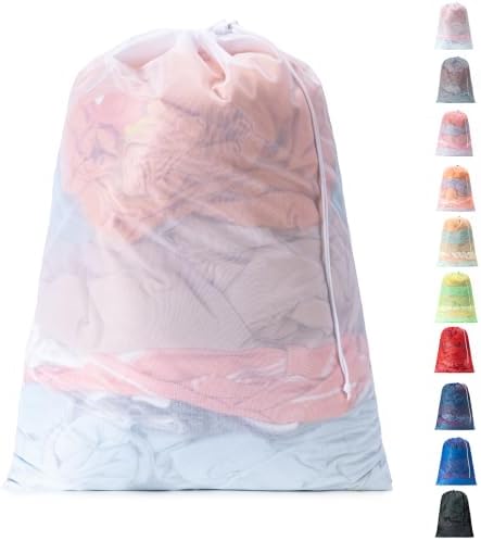 1 Pack Mesh Travel Laundry Bag 24" x 36"Extra Large Dirty Clothes Organizer by Unknown