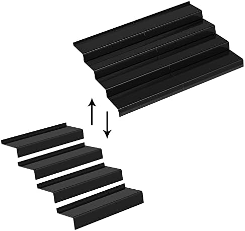Sezanrpt Acrylic Spice Drawer Organizer Rack Adjustable From 12 Inch to 24 Inch Wide, 4 Tier Spice Organizer Shelf for Kitchen Drawer Display, Kitchen Spice Rack Tray for Drawer - Image 6