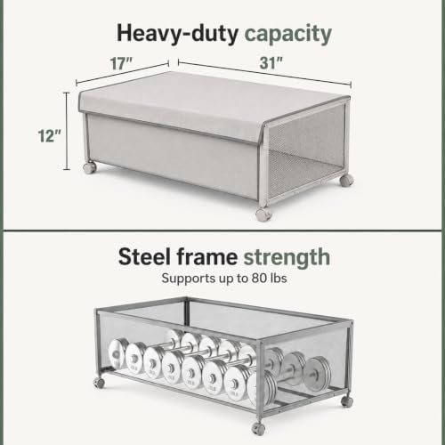 Fokyfok 2Pack Under Bed Storage Containers,12 inch Height,31 inch Long - Image 5