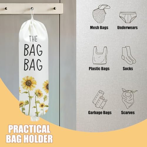 2Pcs Sunflower Plastic Bag Holder for Kitchen Essentials - Image 3