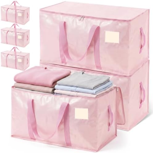 Moving Bags Heavy Duty Extra Large 6-Pack, 110 LBS Load Storage Bag, Pink by Unknown