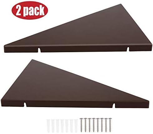 evron Corner Mounting Shelf,Easy to Install Wall Corner Shelf,Frosting Pattern Right-Angled,Set of 2 - Image 5