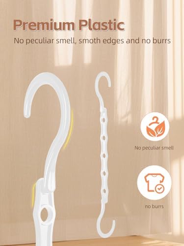 HOUSE DAY White Magic Space Saving Hangers, Premium Smart Hanger Organizer - Image 6