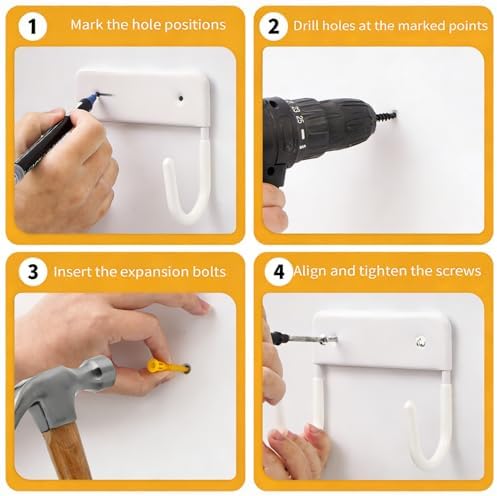 Ironing Board Hanger Wall Mount, Metal Iron Board Wall Mount - Image 3