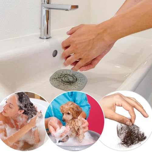 Hair Drain Catcher,Square Drain Cover for Shower Strong Adhesion Silicone Hair Stopper with Suction Cup,Easy to Install Suit for Bathroom,Bathtub,Kitchen 2 Pack (Cream White) - Image 3