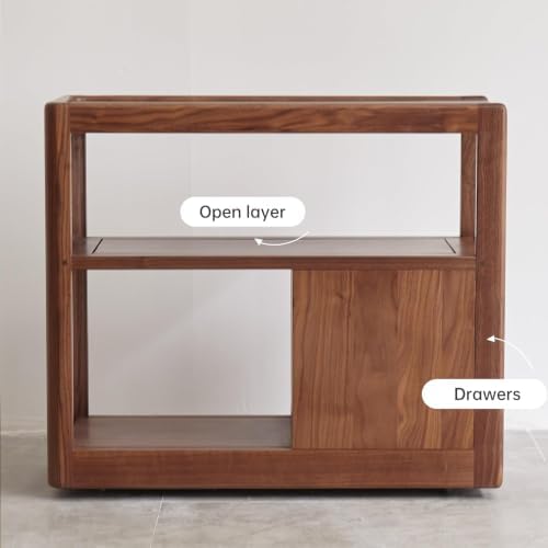 Solid Wood Narrow End Table with 2 Drawers, Slim Sofa Side Table - Image 5