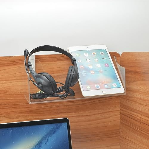 Acrylic Hanging Bedside Shelf - Multiple Purpose Bedside Caddy For Bed/Bunk Bed,Cubical Wall Shelf Storage Organizer File Holder For Home Office(Clear) - Image 4