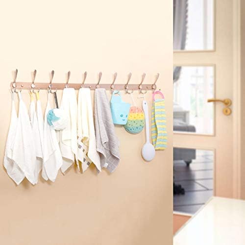 WEBI Coat Rack Wall Mount,37 5/8" Long Coat Hanger Wall,Coat Hooks Wall Mounted,16'' Hole to Hole,10 Triple Hooks for Hanging Coats,Clothes,Jacket,Hats,Antique Copper,2 Packs - Image 5