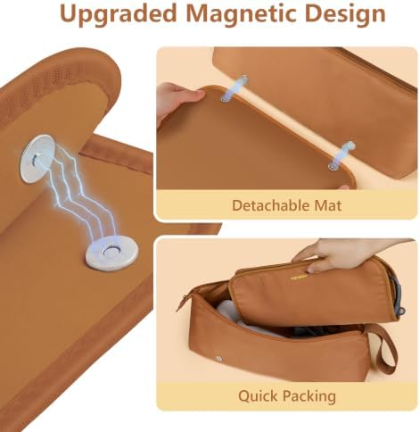 MOKURA Hair Tools Travel Bag with Heat Resistant Mat Fits Curling Iron - Image 3
