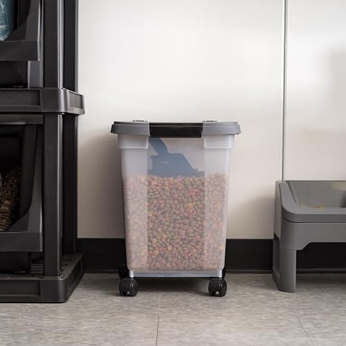 IRIS USA Dog Food Storage Container, Up to 25 lbs, Dark Gray, Made in USA - Image 3