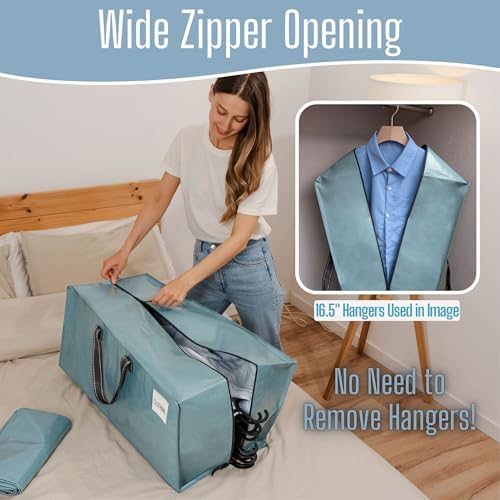 VENO 4 Pack Heavy Duty Moving Bags with Backpack Straps, Zippers & Handles, Extra Large Packing Bags for College Dorm Essentials, Moving Supplies Alternative to Cardboard Moving Boxes - Image 5