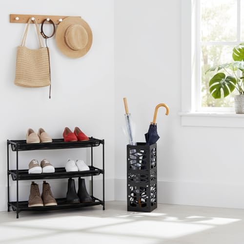 ZENFUN Metal Umbrella Holder Stand for Entryway, Square Umbrella Organizer, Walking Sticks Storage Bin Freestanding for Home, Office, Hotel, Black, 5.9 x 5.9 x 15.7 Inches - Image 7