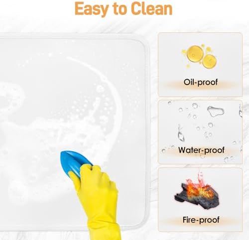 Heat Resistant Mats for Air Fryer on Countertop, 24 x 16in, White - Image 4