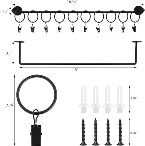 Hat Rack Wall Cap Organizer - Baseball Hat Racks Display Holder with 40 Hooks - Modern Metal Black Hats Storage Wall Mounted Caps Hanger Set of 4 for Closet Door Bedroom Entryway Laundry(Black) - Image 7