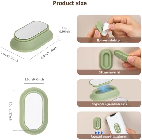 XYOFUN Magnetic Remote Control Holder Wall Mount - 6 Pcs Multicolor - Image 3