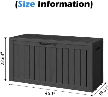 Outdoor Storage Box Waterproof, 82 Gallon Deck Box for Patio Storage - Image 2