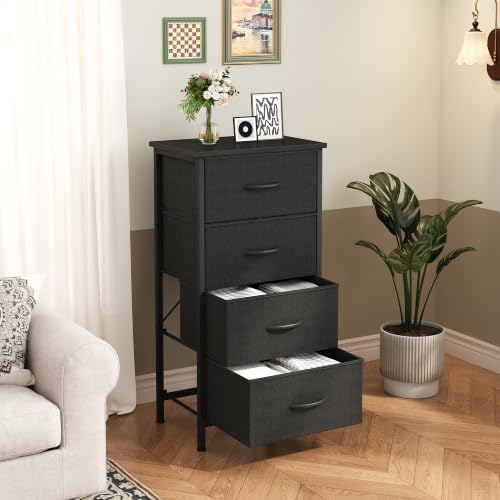 Sweetcrispy 4 Drawer Dresser, Tall Storage Cabinet for Bedroom and Closet - Image 4