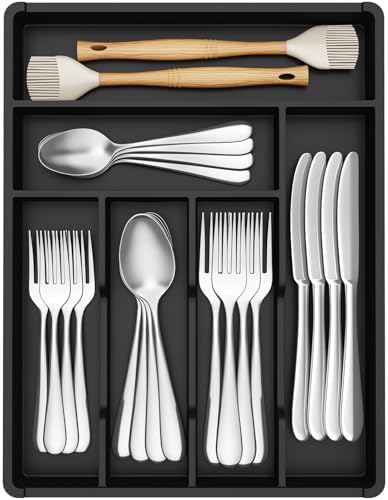 Lifewit Silverware Drawer Organizer Tray, Cutlery Storage for Kitchen by Lifewit
