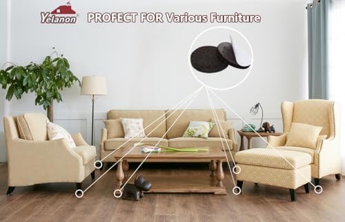 Felt Furniture Pads for Hardwood Floors -Yelanon Felt Pads for Chair Legs - Image 5