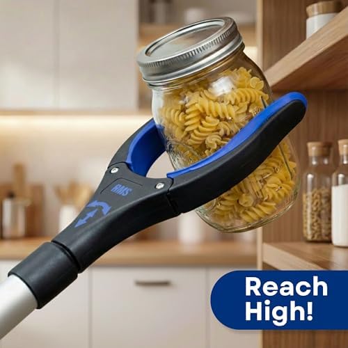 RMS 2-Pack 32 Inch Extra Long Grabbers Reachers with Rotating Jaw (Blue) - Image 3