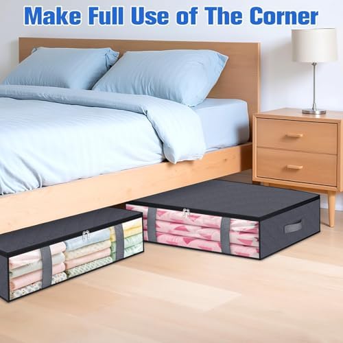 TasticTotes 6 Pack Under Bed Storage Containers, 60L Blanket Storage Bags - Image 7