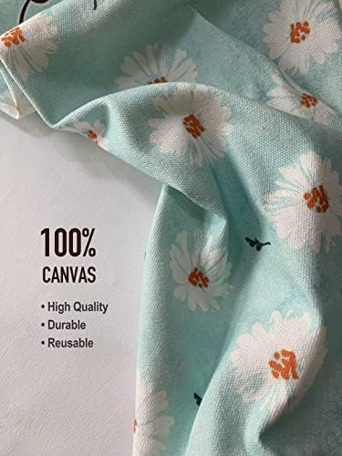 Hglian Daisy Grocery Bag Holder Flowers Plastic Bag Holder Storage Organizer,Daisy Kitchen Décor-Blue Extra Large - Image 3