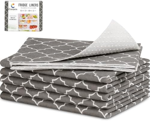 Cooyes Drawer Liner for Shelf and Refrigerator, 2 in 1 Fridge Drawer Liners & Fresh mats for Glass Shelves Bins, BPAfree Absorbent Cloth Material - Keep Produce Fresh Longer by Cooyes