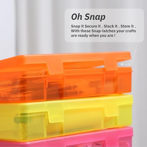 novelinks Clear Pencil Box and Small Plastic Storage Containers with Lids - Image 4