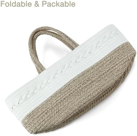 PandaEar Baby Diaper Caddy Organizer, Portable Nursery Storage Basket Cotton Rope Diaper Caddy for Baby Shower Gifts Newborn Infants -Brown - Image 6