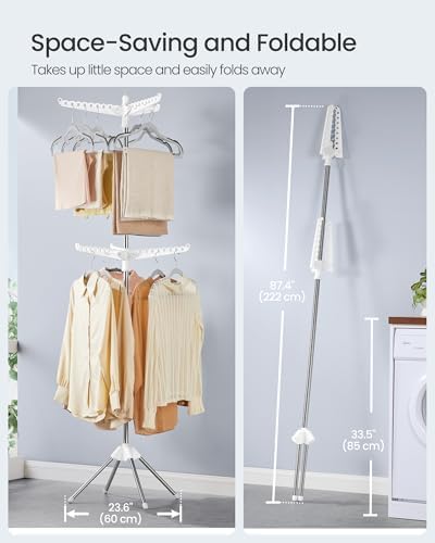 SONGMICS Clothes Drying Rack, 75.6-Inch Drying Rack, 6 Rotatable Arms - Image 3
