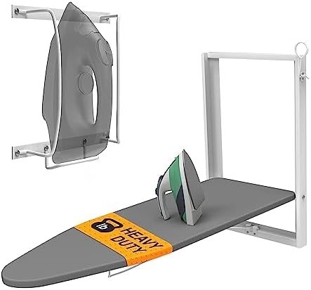 Xabitat Ironing Board 36.2" x 12.2" Wall Mounted Compact Fold Down, Gray by Xabitat